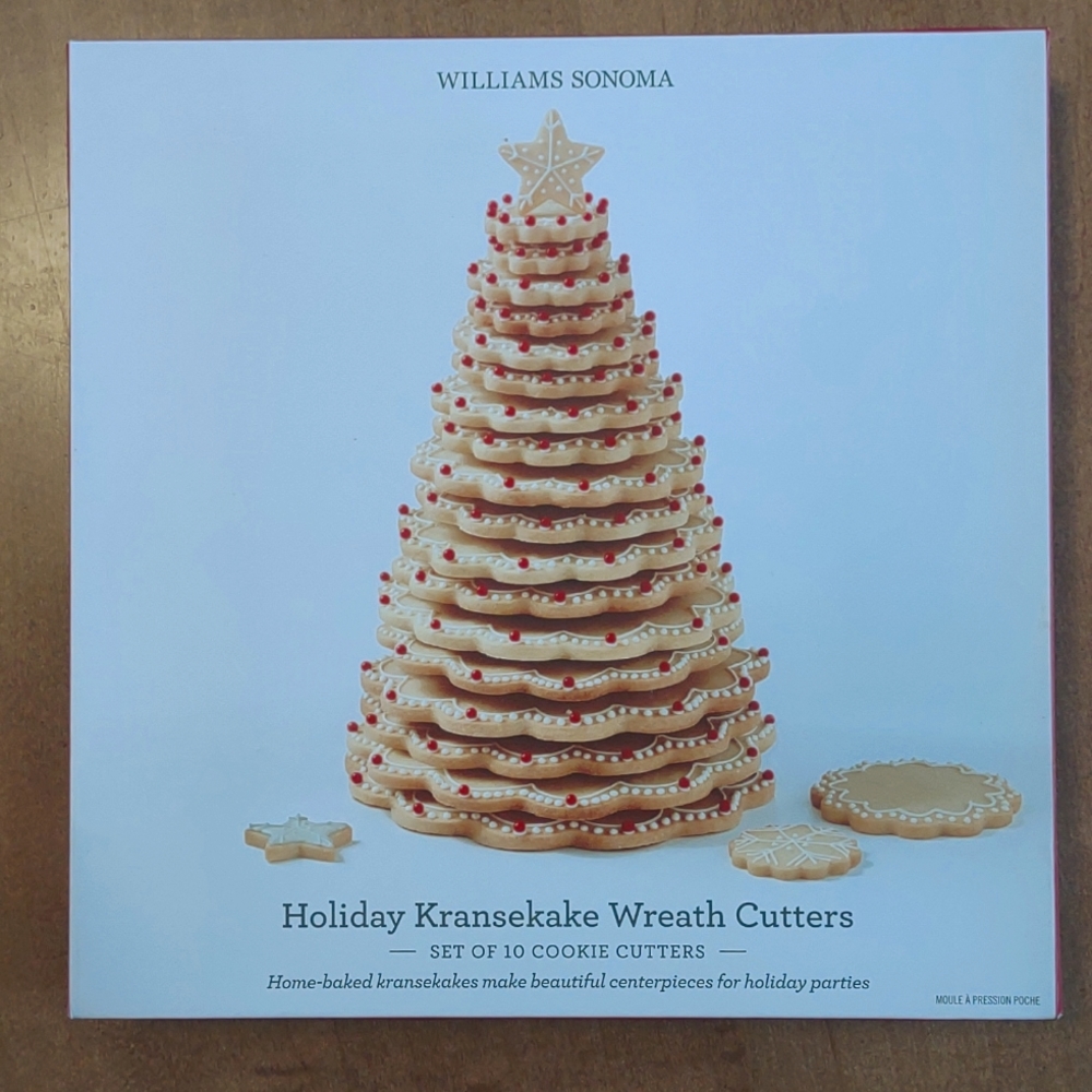 Holiday Kransekake Wreath Cookie Cutters | New in box | Williams Sonoma
